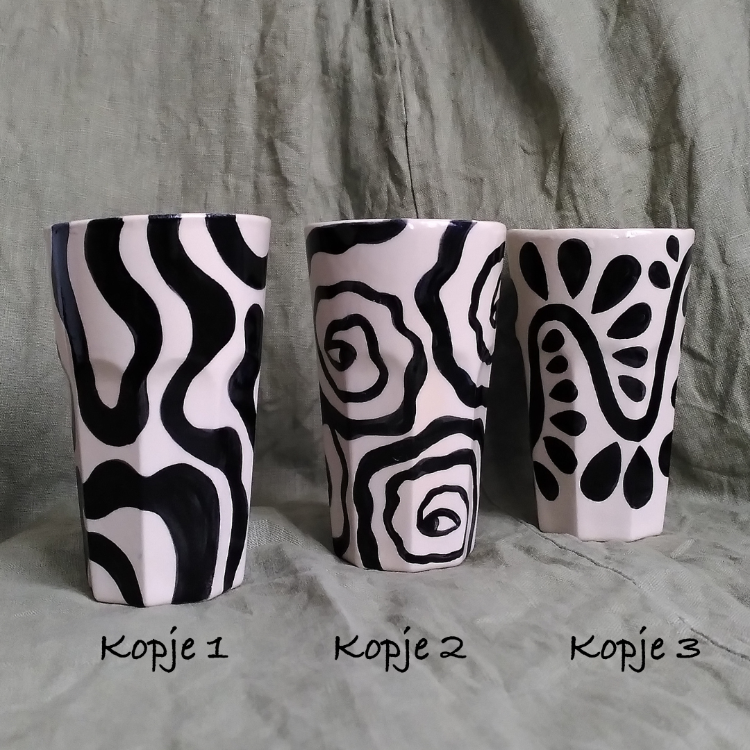 Tea & Mug - Black Lines (Forward Ceramics)