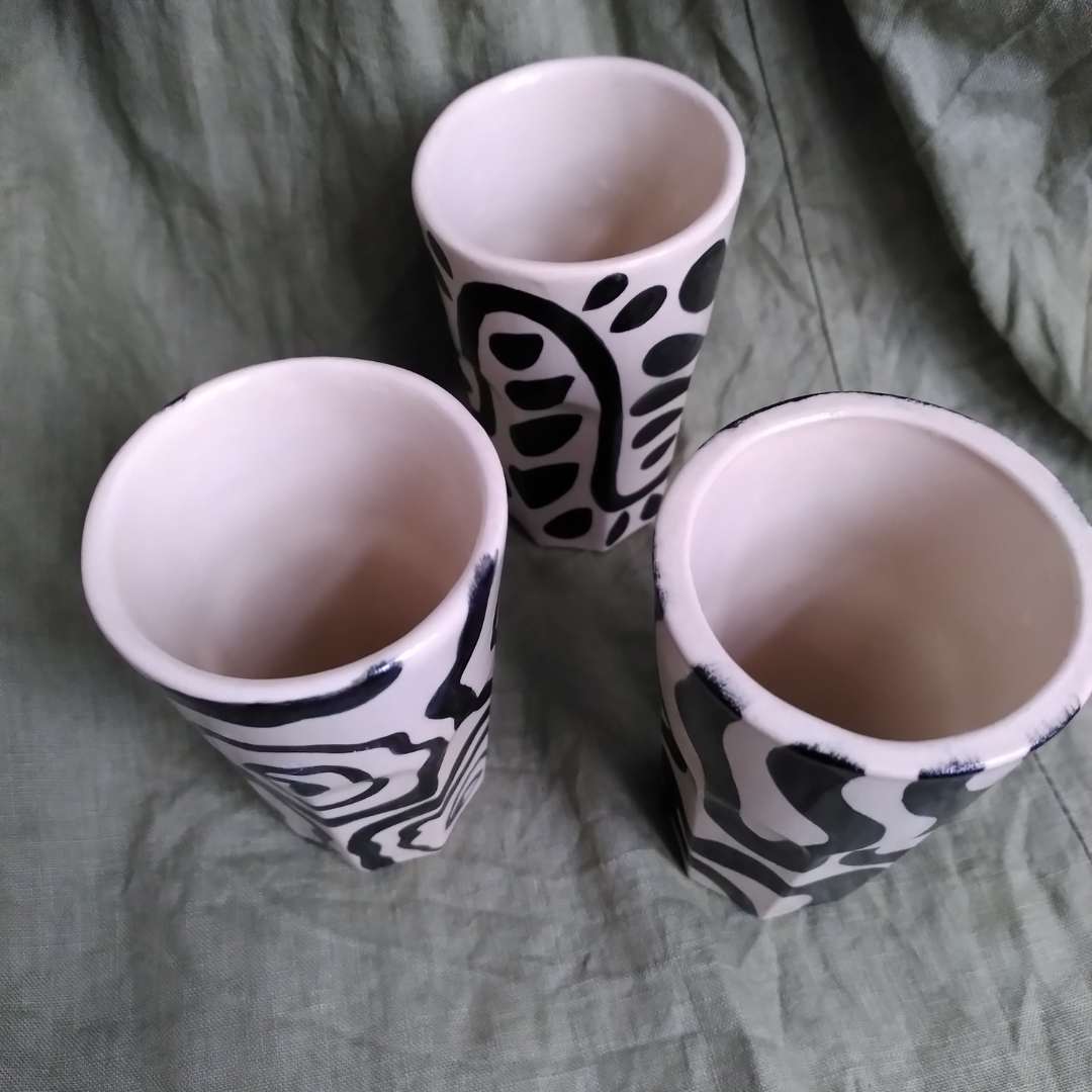 Tea & Mug - Black Lines (Forward Ceramics)