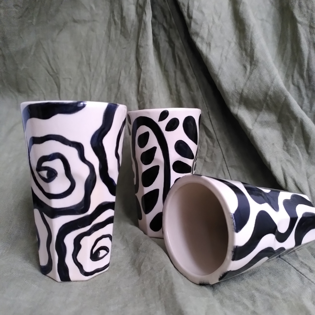 Tea & Mug - Black Lines (Forward Ceramics)