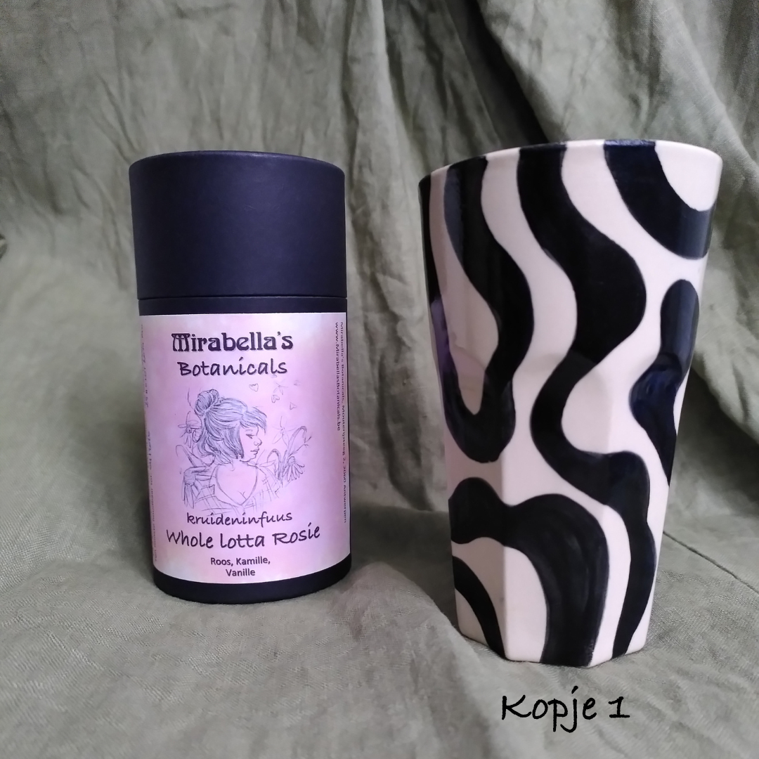 Tea & Mug - Black Lines (Forward Ceramics)