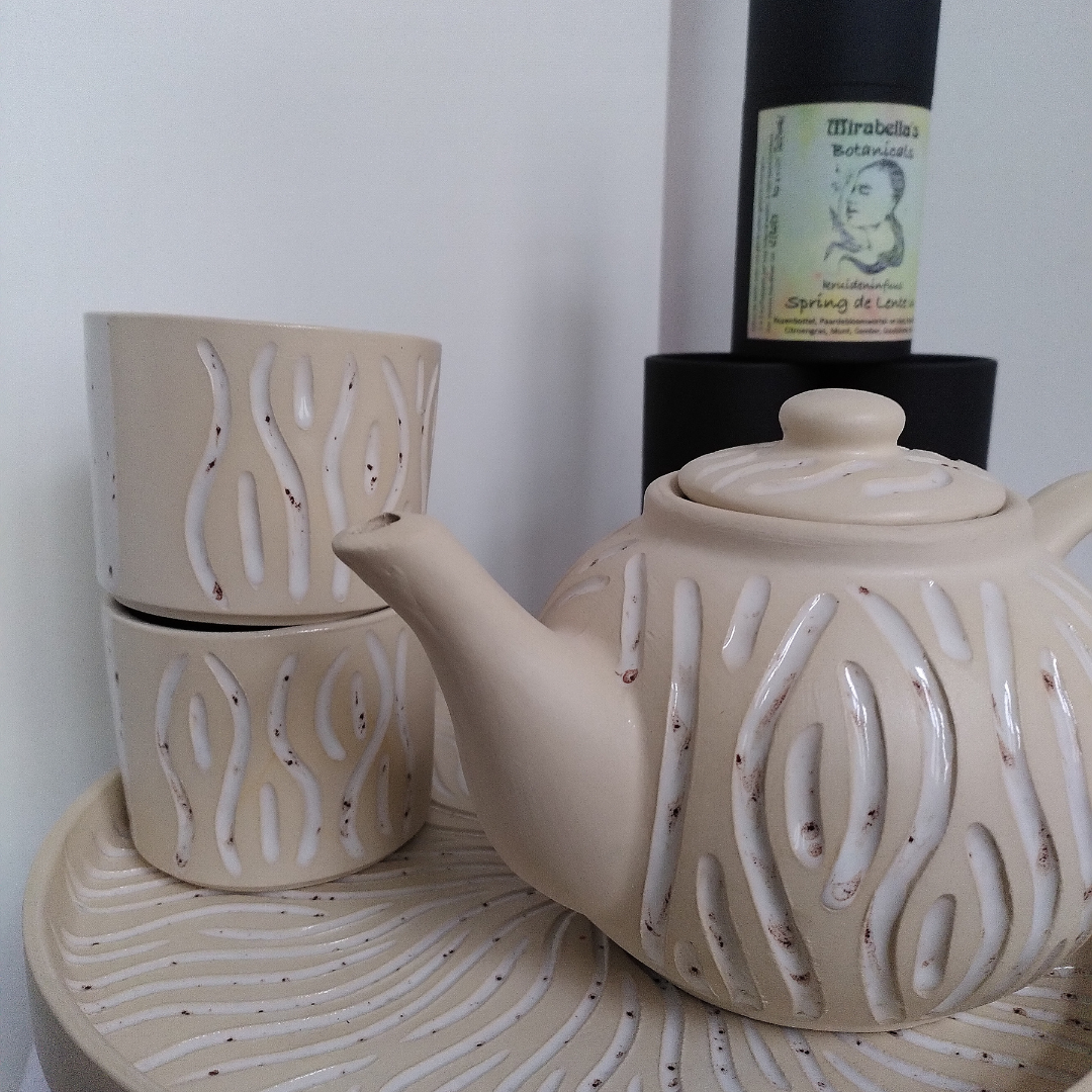 Tea & Pot - White Waves Teapot(Forward Ceramics)