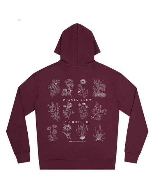 Zipped Hoodie - Plants Know No Borders - Fundraiser - Sliding Scale