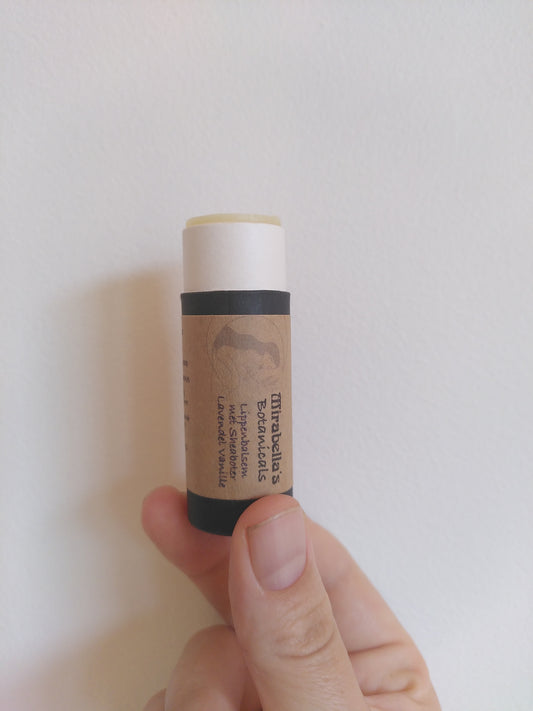 Lippenbalsem met Sheaboter, Lavendel en Vanille