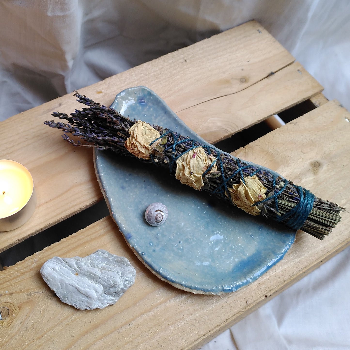Flower Smoke Wand // Lavender & White Rose
