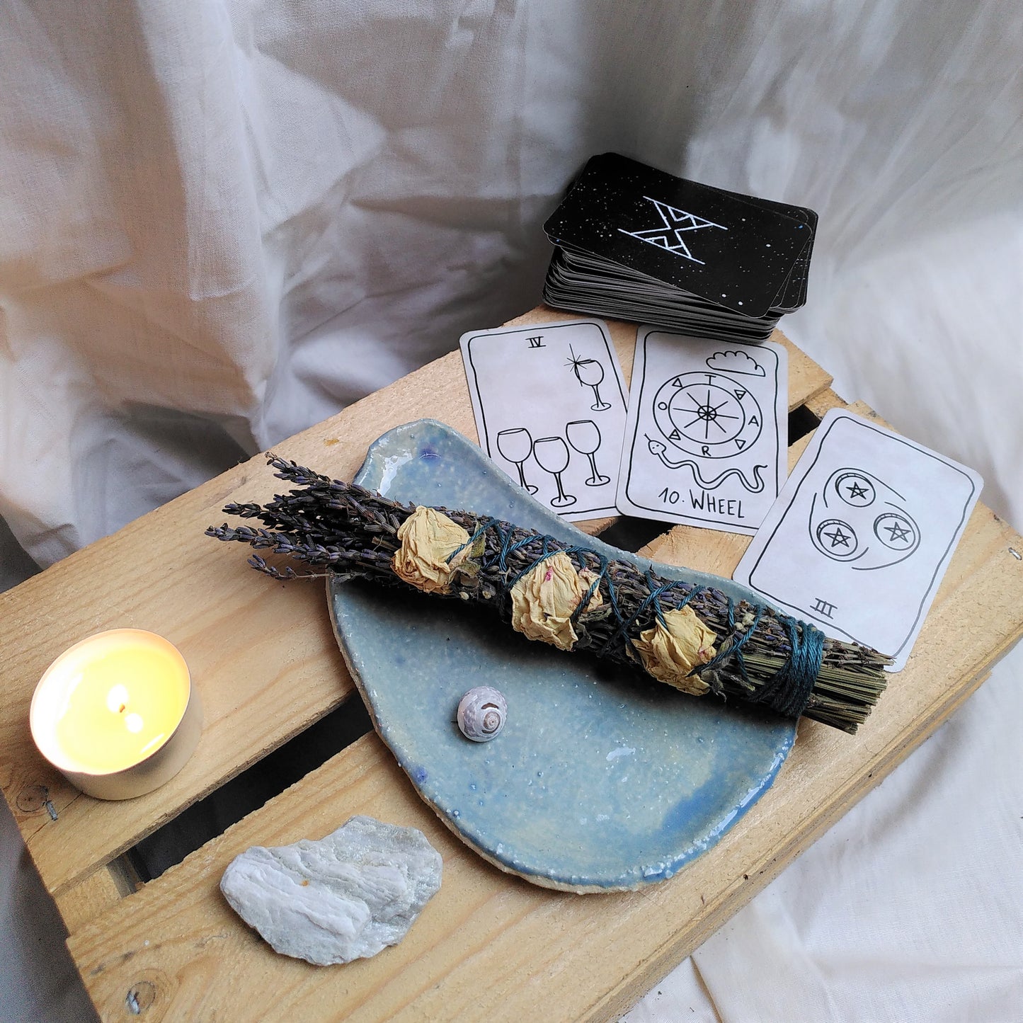 Flower Smoke Wand // Lavender & White Rose