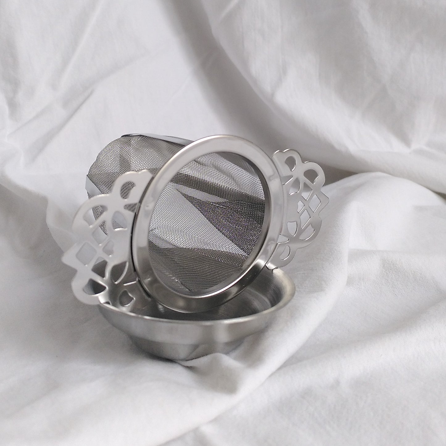 Tea strainer silver