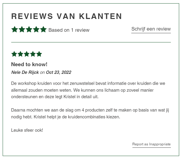 Kruiden voor het Zenuwstelsel - workshop - zo 20/11/2022 - Antwerpen