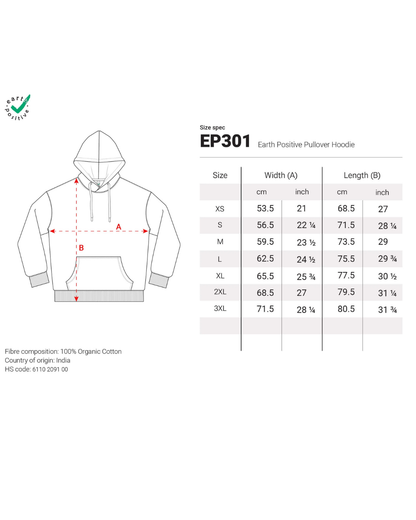 Hoodie - Plants Know No Borders - Fundraiser - Sliding Scale