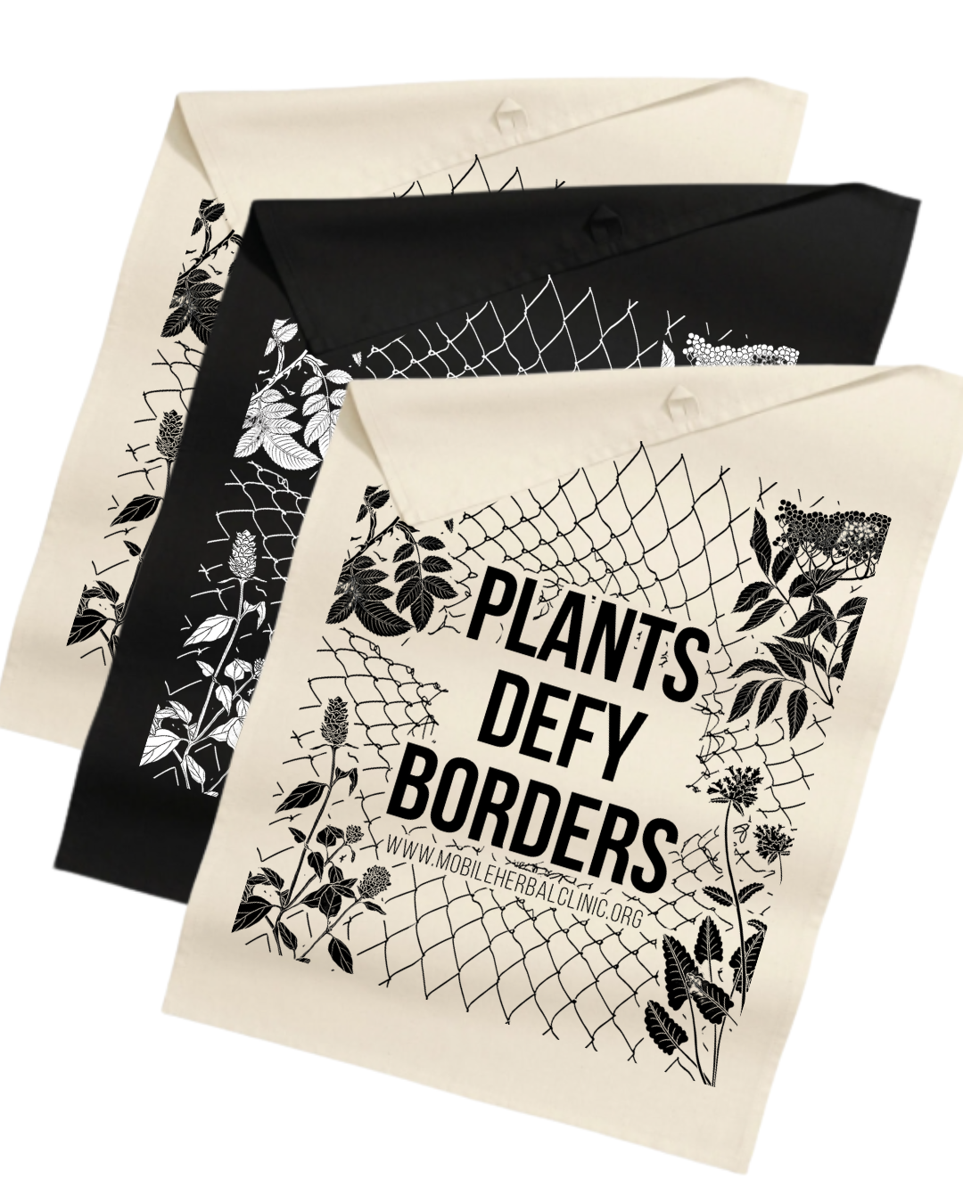 Tea Towel (Trio Pack) - Plants Defy Borders - Fundraiser