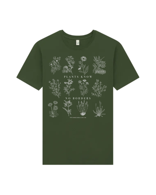 T-shirt - Plants Know No Borders - Fundraiser - Sliding Scale
