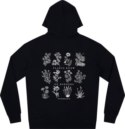 Zipped Hoodie - Plants Know No Borders - Fundraiser - Sliding Scale
